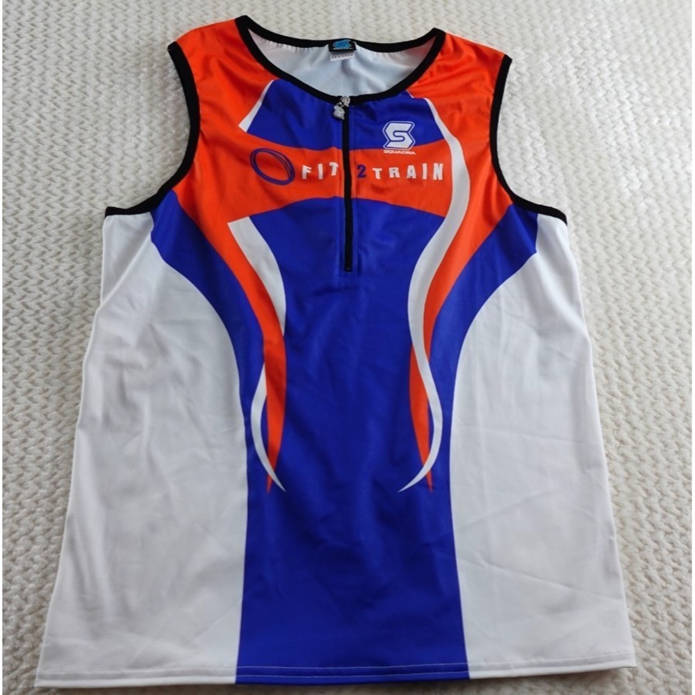 Squadra fit 2 train sleeveless triathlon cycling jersey top 2x large